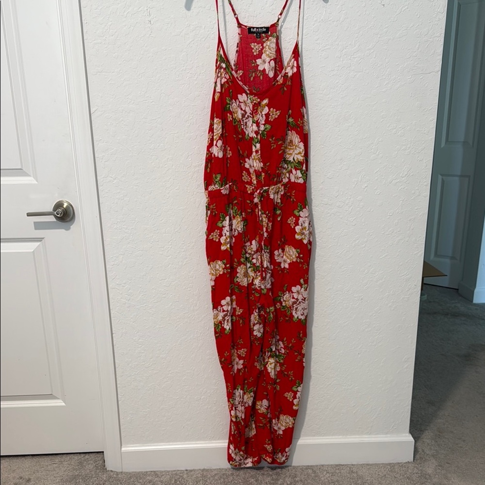 Floral Red Maxi Dress